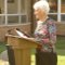 Mrs. Lorayne Rossi, wife of Founder Lawrence Rossi, Sr., addresses the community at the 2012 hospital groundbreaking.