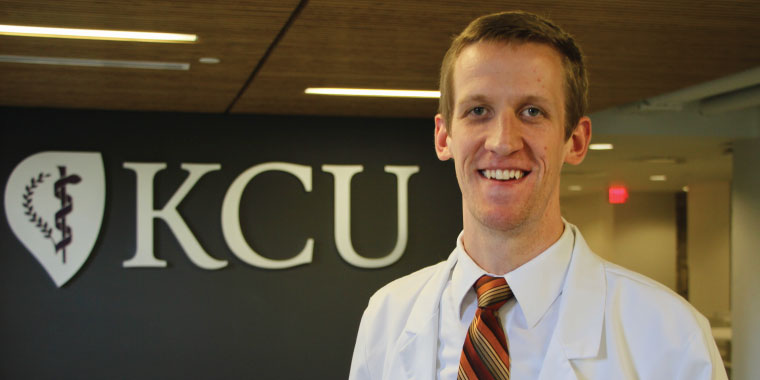 Medical student Jameson Bastow at KCU