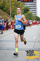 Ian Kloehn running Boston Marathon