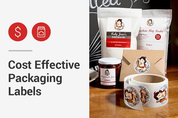 A variety of bakery packaging with different die-cut labels