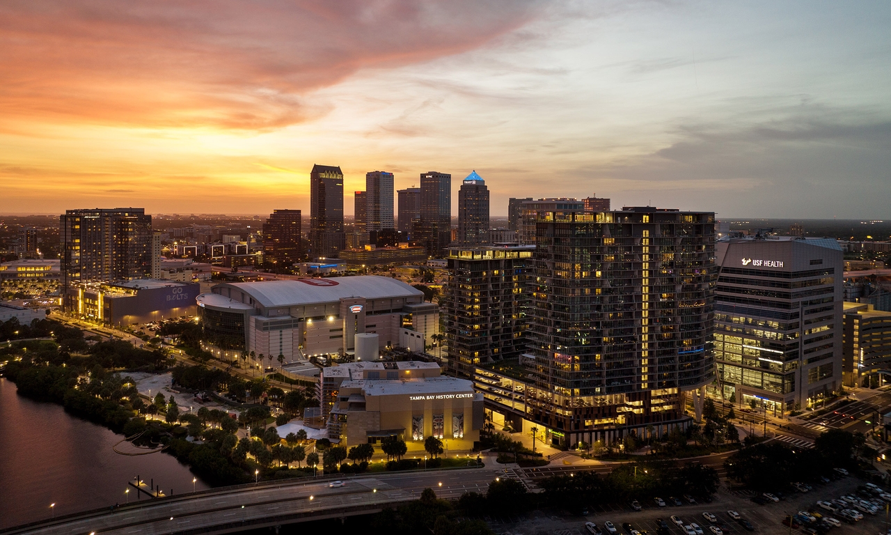 ariel photo of water street tampa