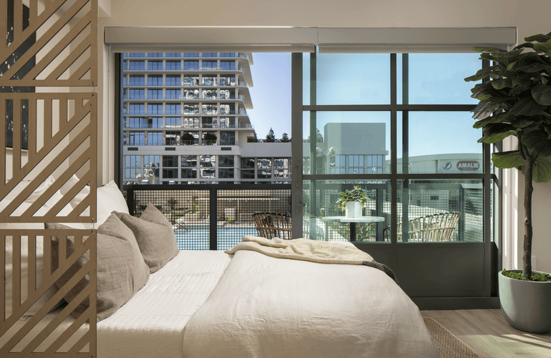 interior of a condo room at Asher