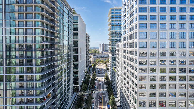 photo of water street and buildings