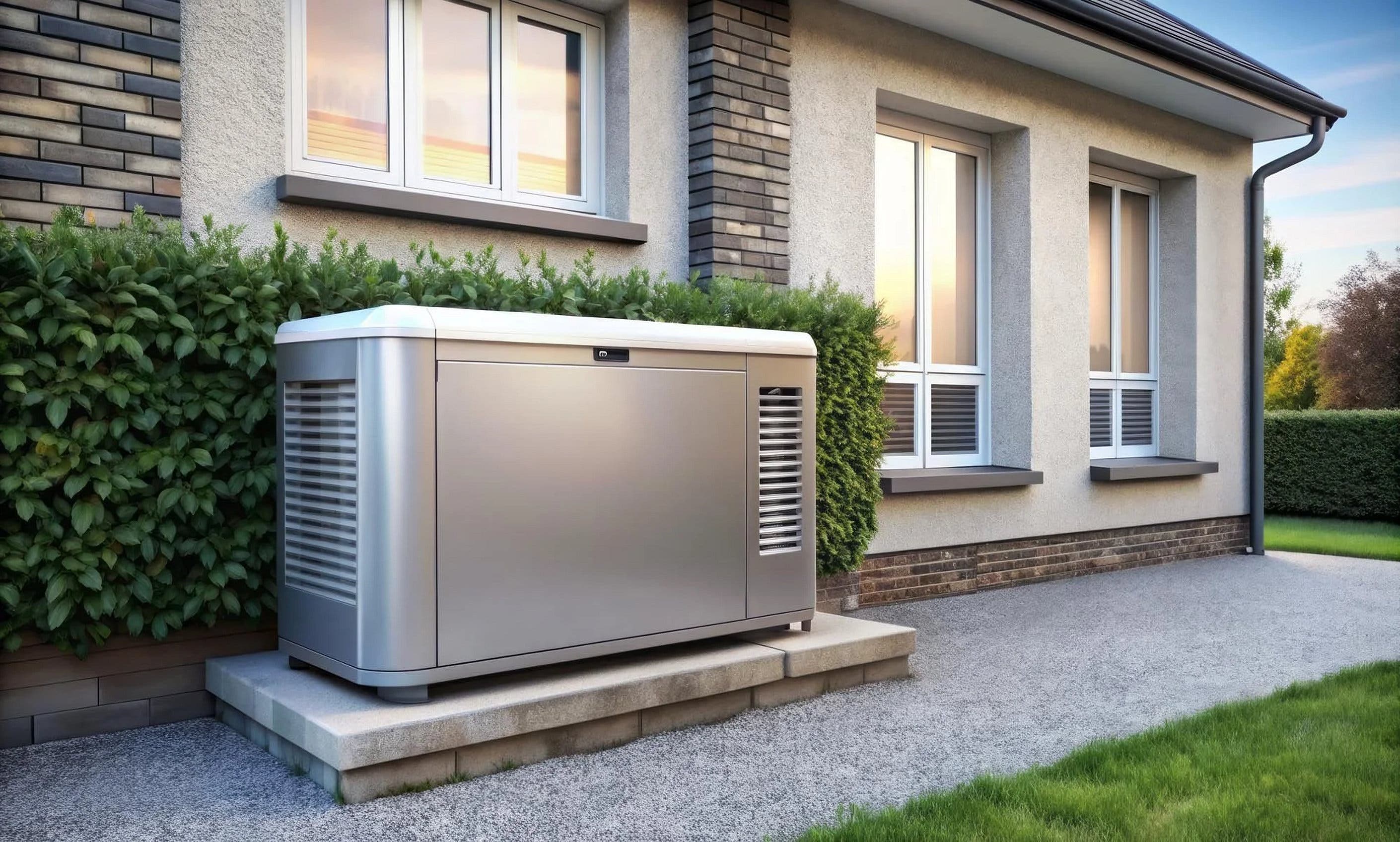 Generator installed outside to keep power