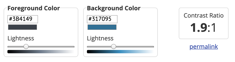 Previous contrast color ratio