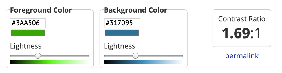 Contrast picker after