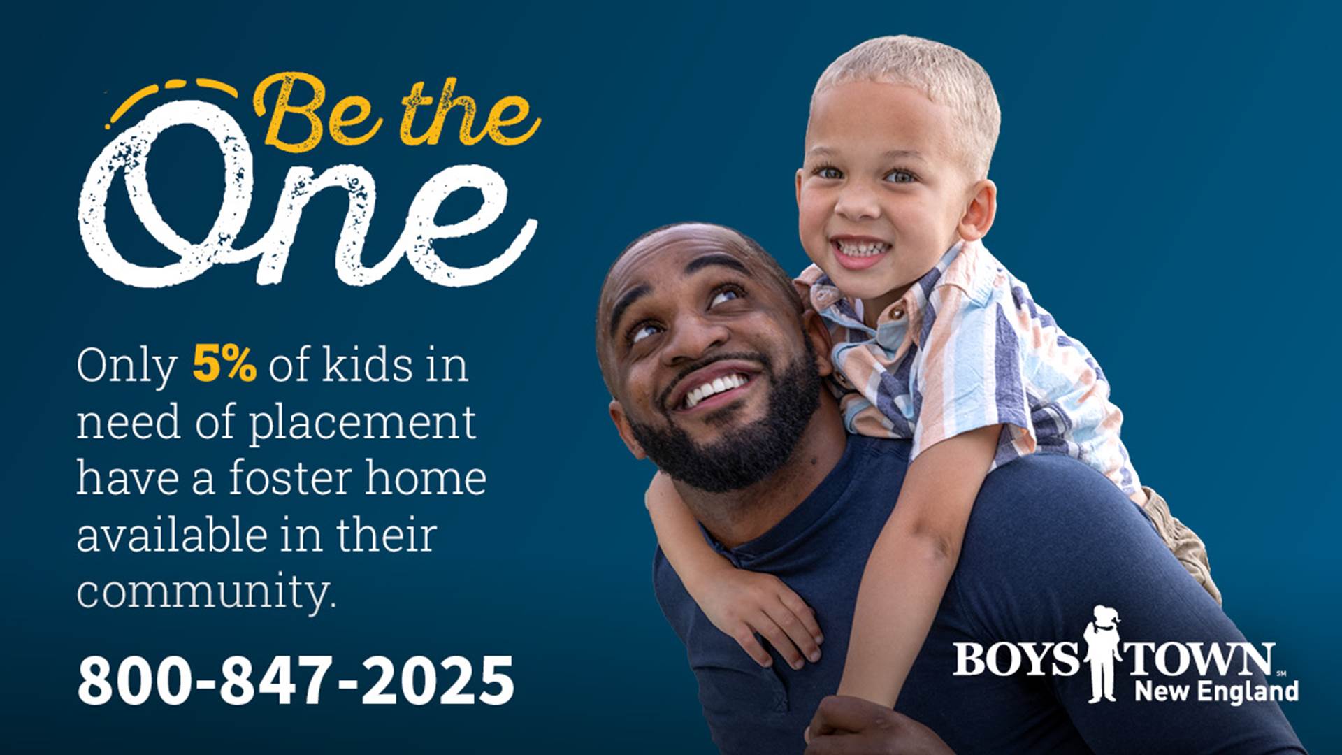 Foster Care, only 5% of kids have a foster home to go to