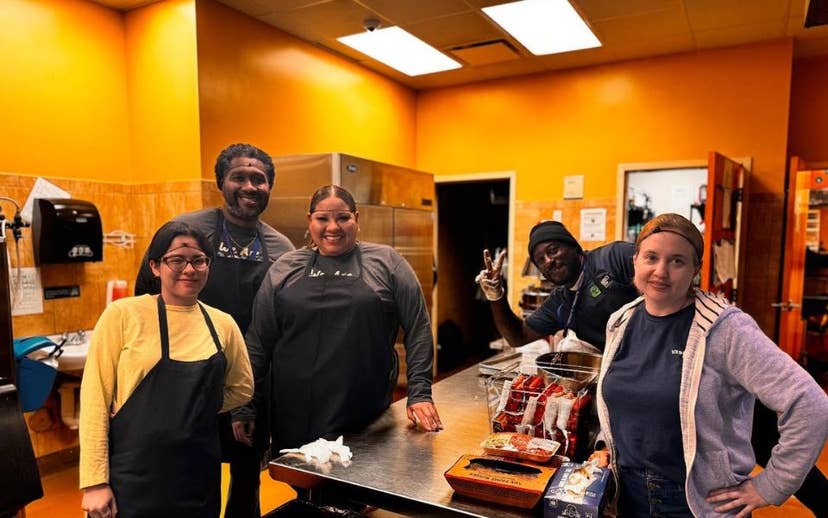 Employees Volunteering in Kitchen