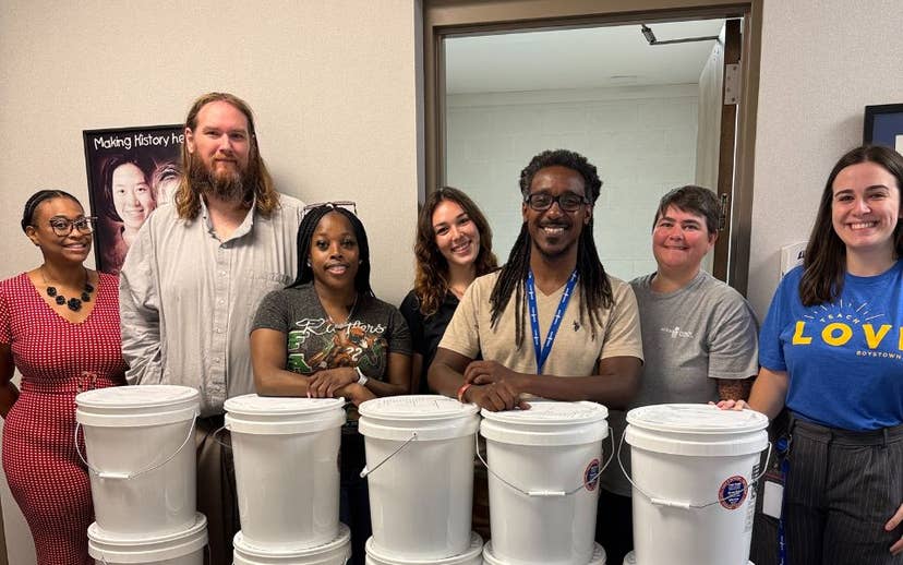 IHFS Staff with Hurricane Buckets