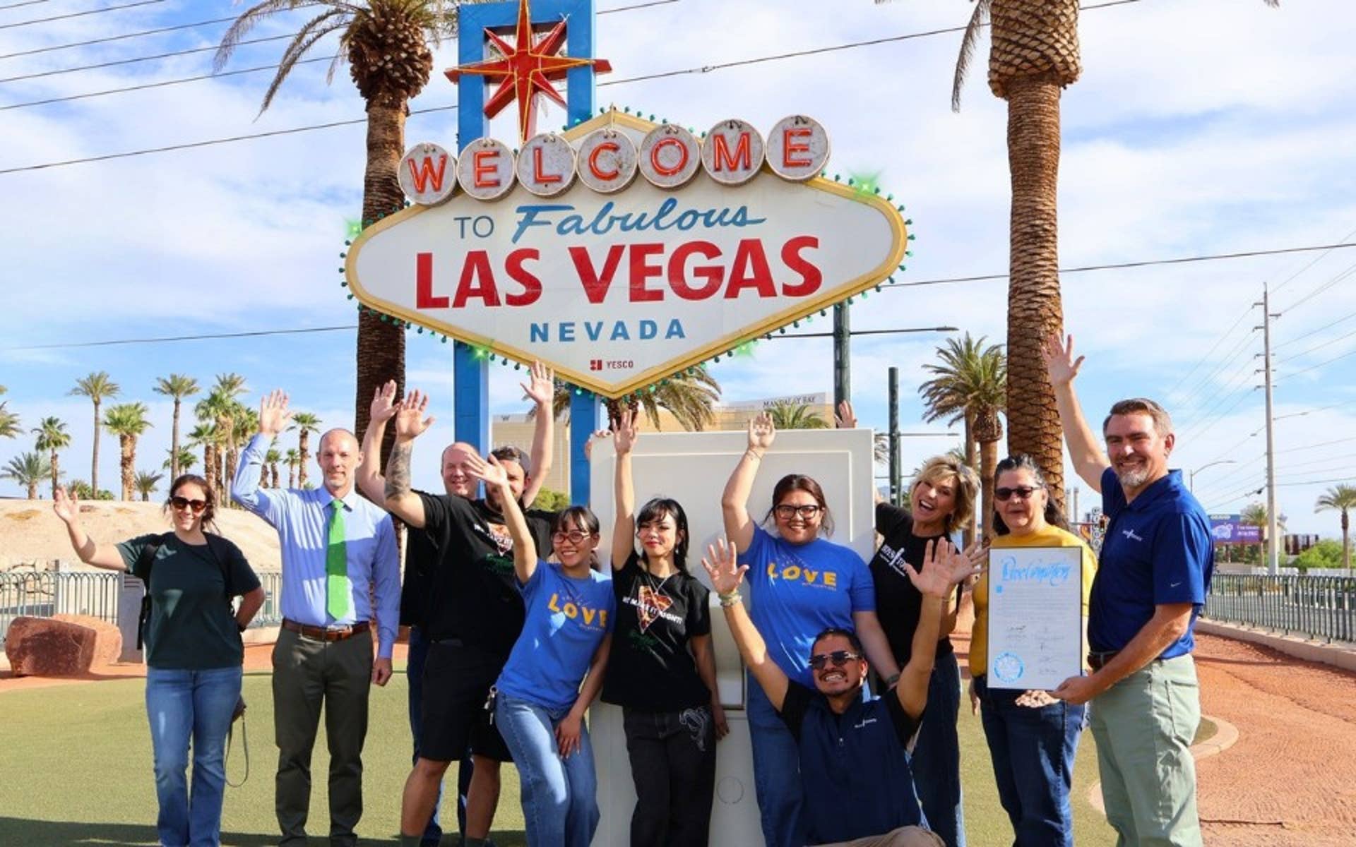 Las Vegas Sight lit up in Green for Mental Health Awareness Month