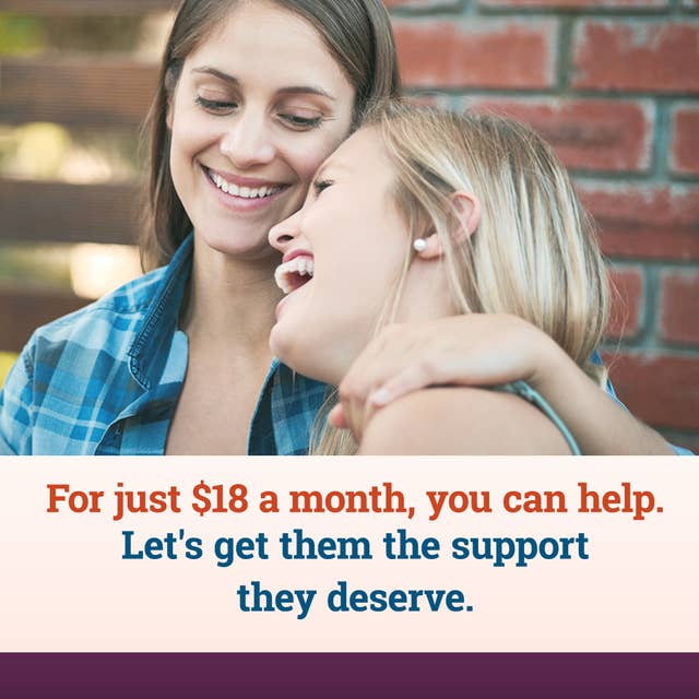 Mom and daughter hugging