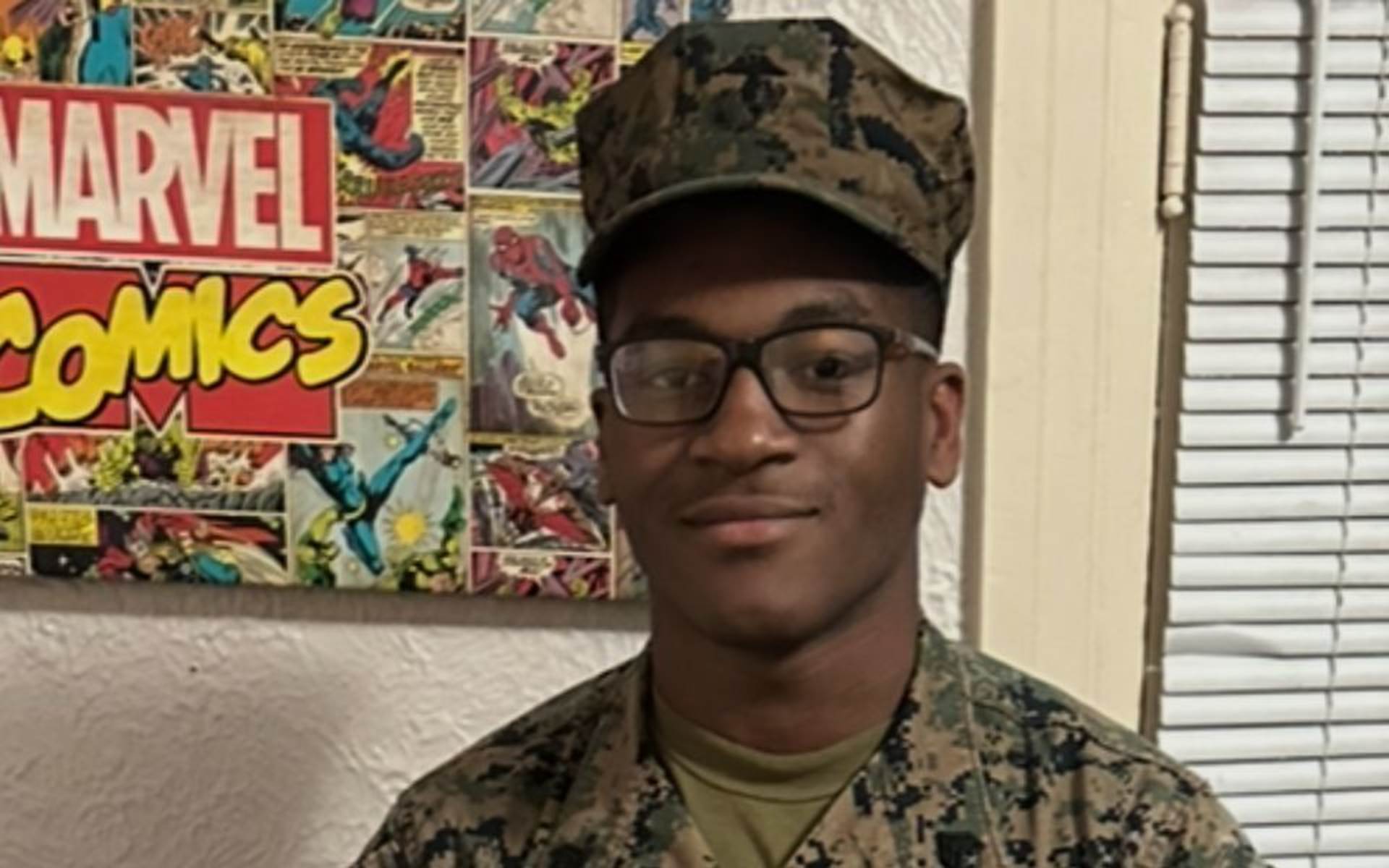 Young man in military uniform