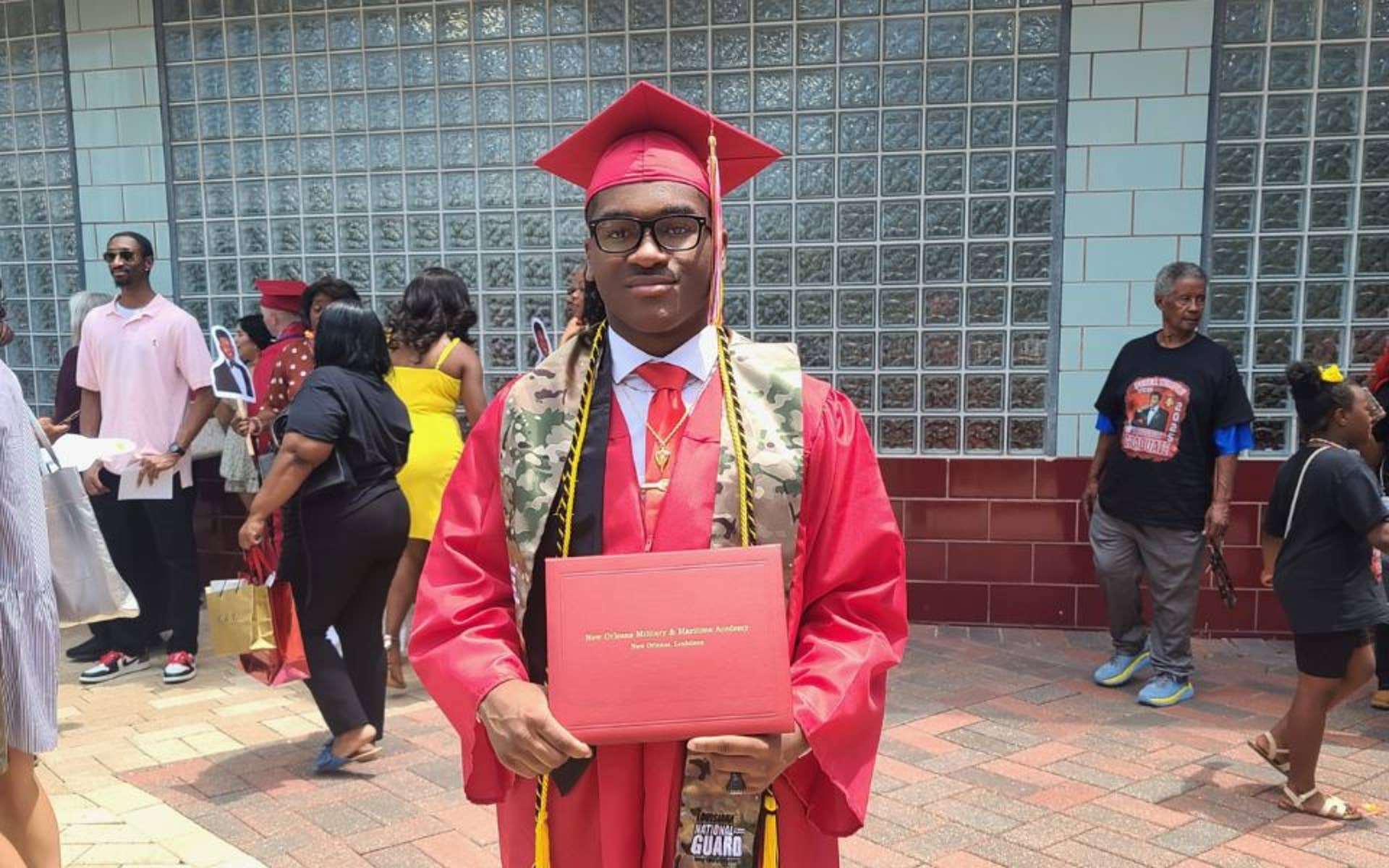 Rydell with his High School Diploma