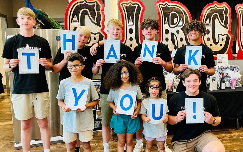 Kids Holding Thank you Sign