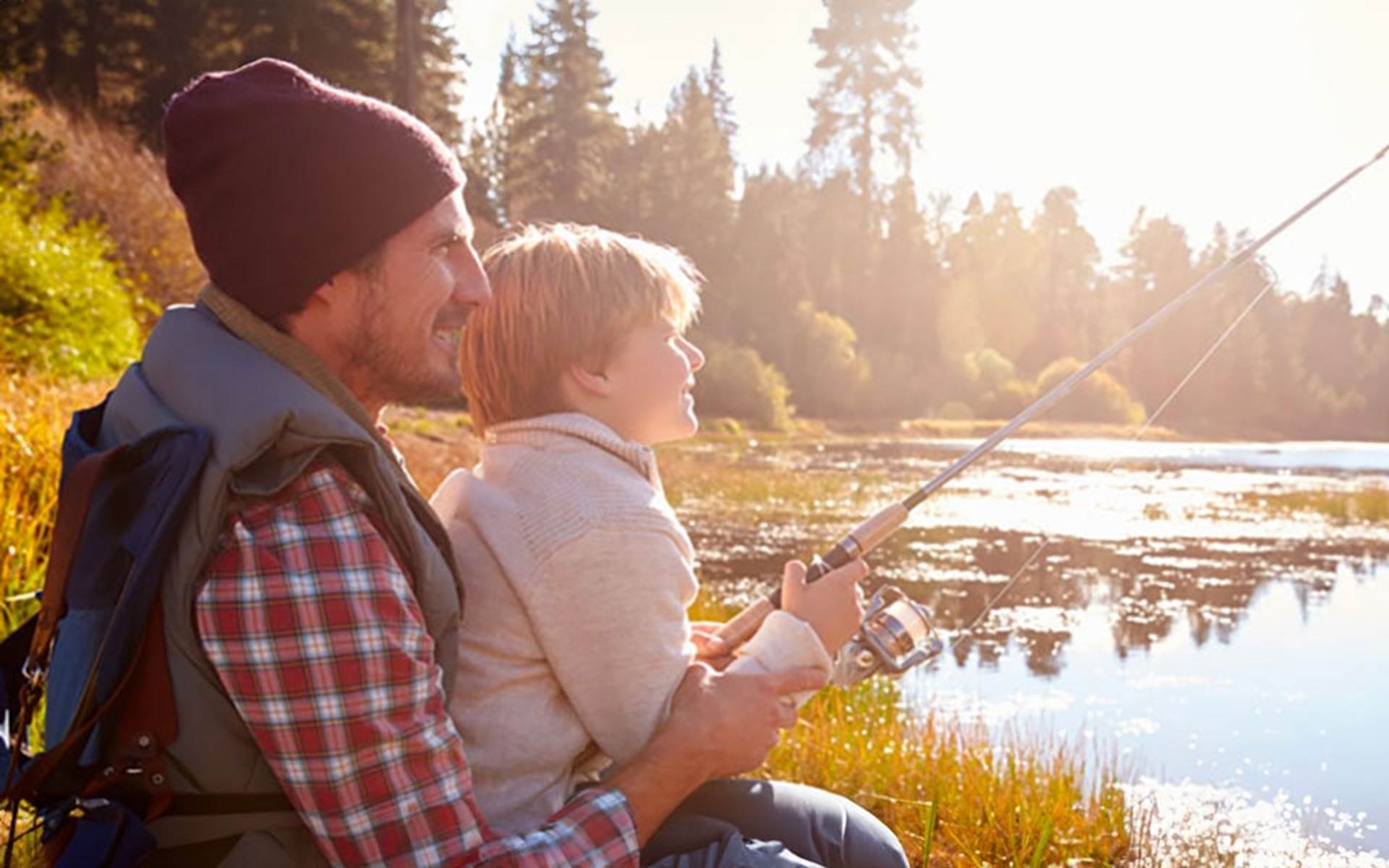 Father and Son Fishing