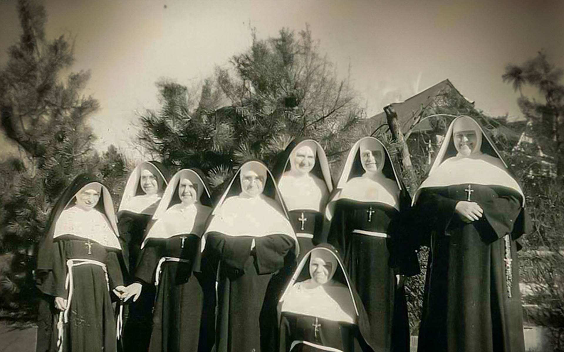 The Franciscan Sisters posing for a picture