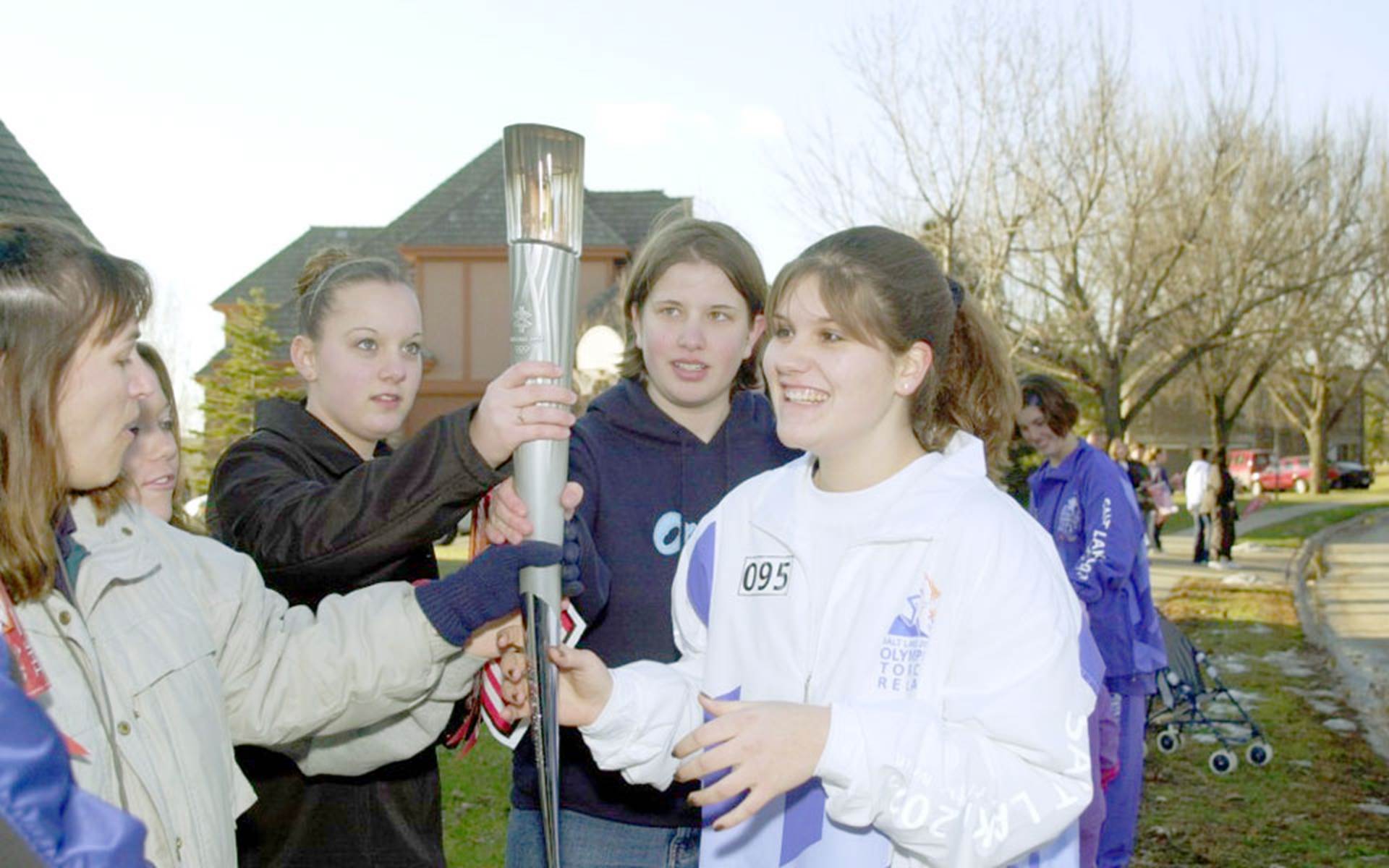 Boys Town Girls hold Olympic Tourch