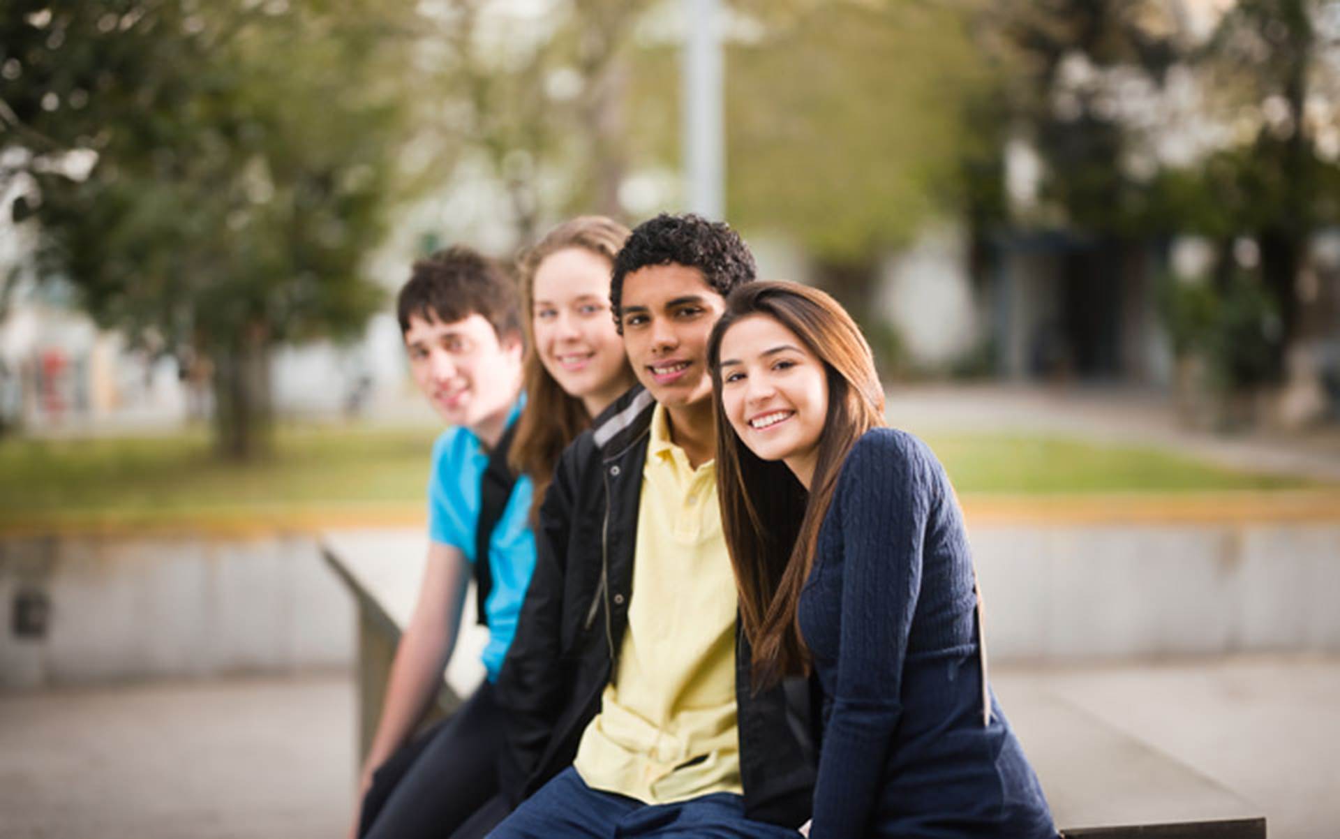 students smiling for picture