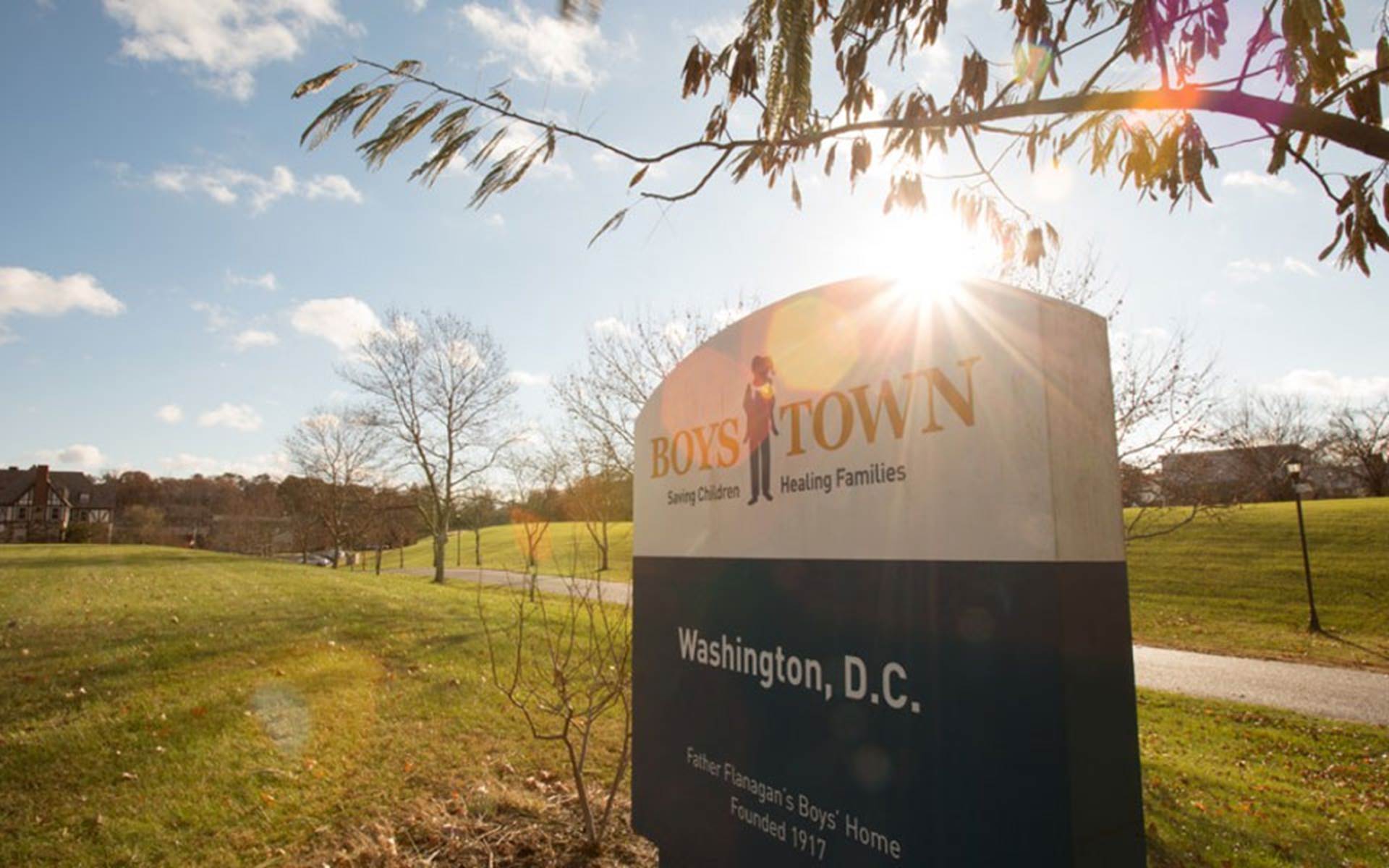Sign of Boys Town in Washington DC