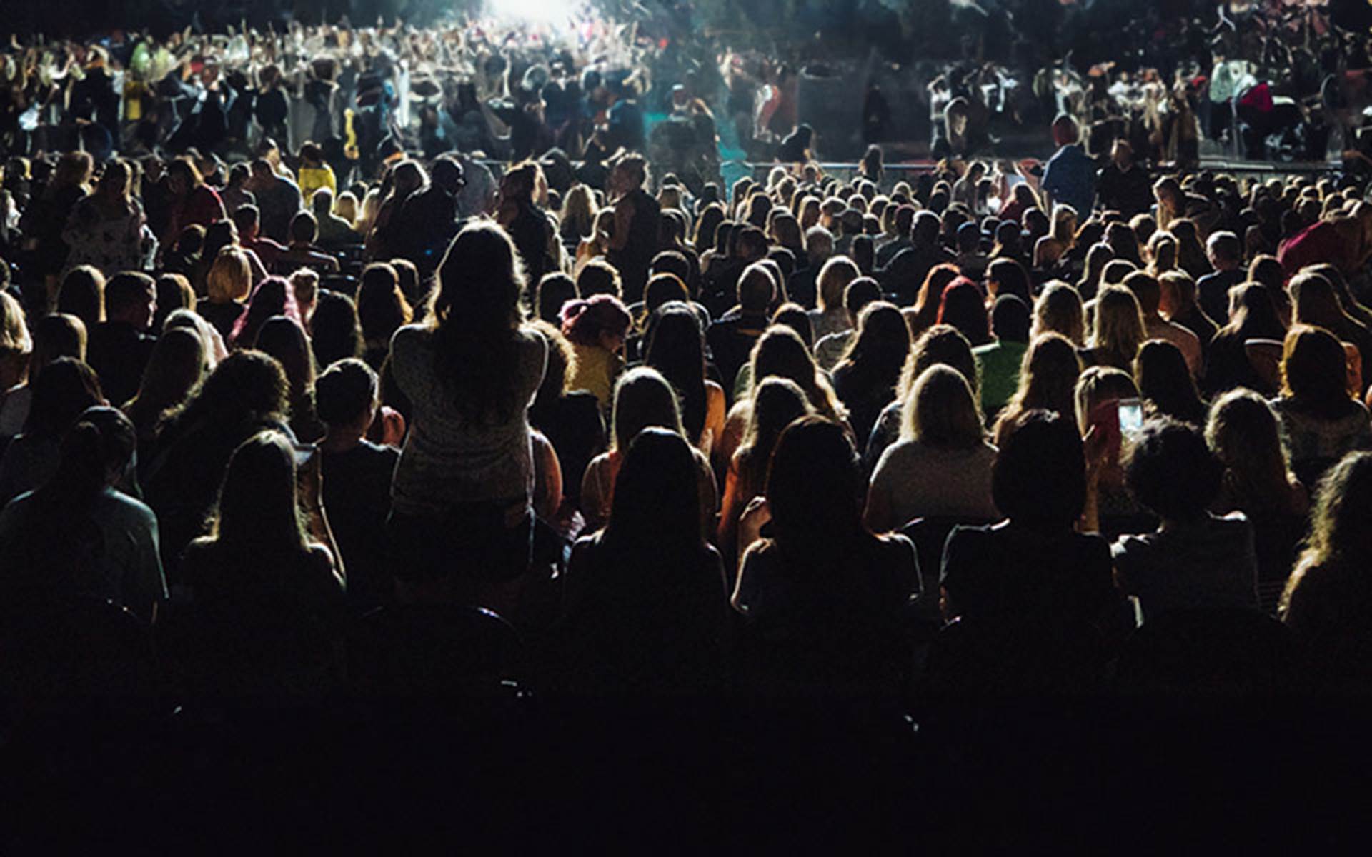 Crowded concert venue