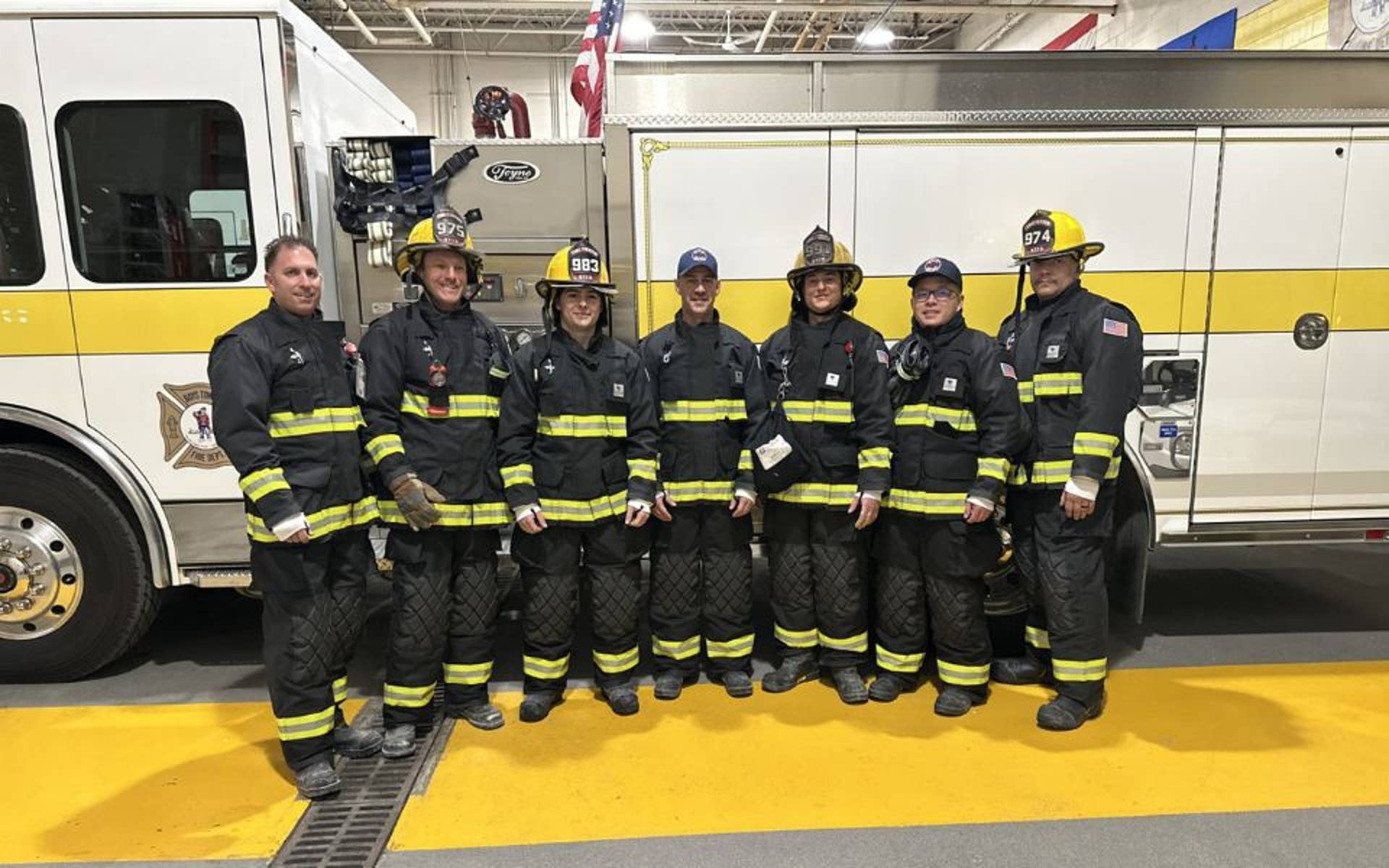 Boys Town firefighters wearing new uniforms 