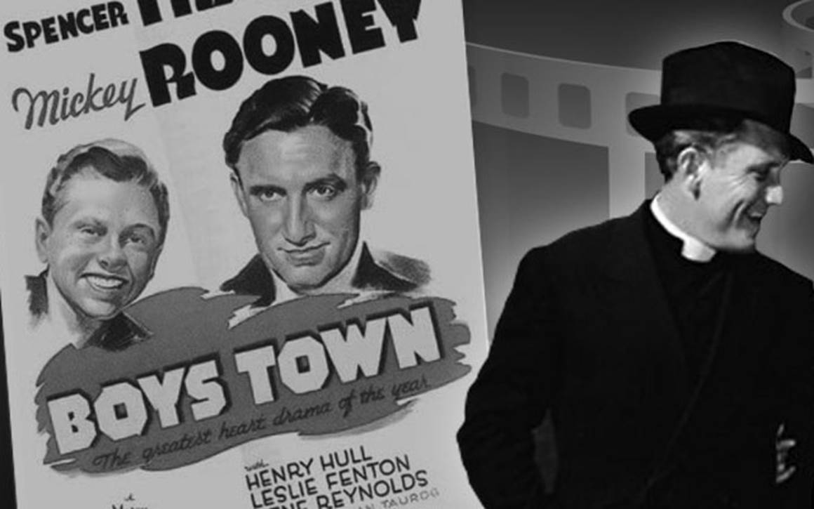 Boys Town Movie Poster with Spencer Tracy and Mickey Rooney