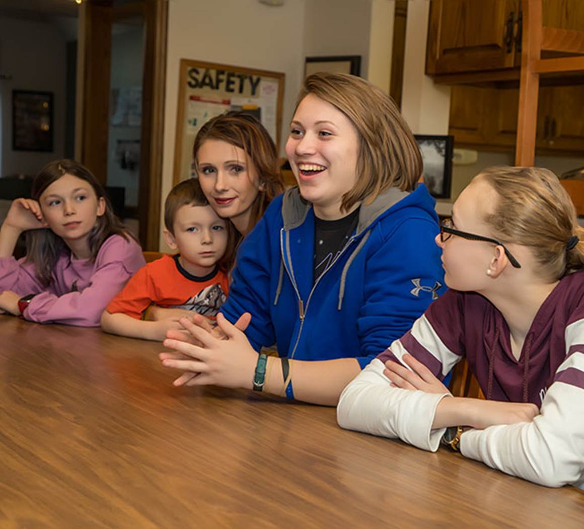 Boys Town Family at the table