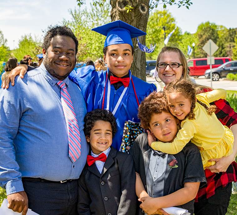 Boys Town Family with Graduate