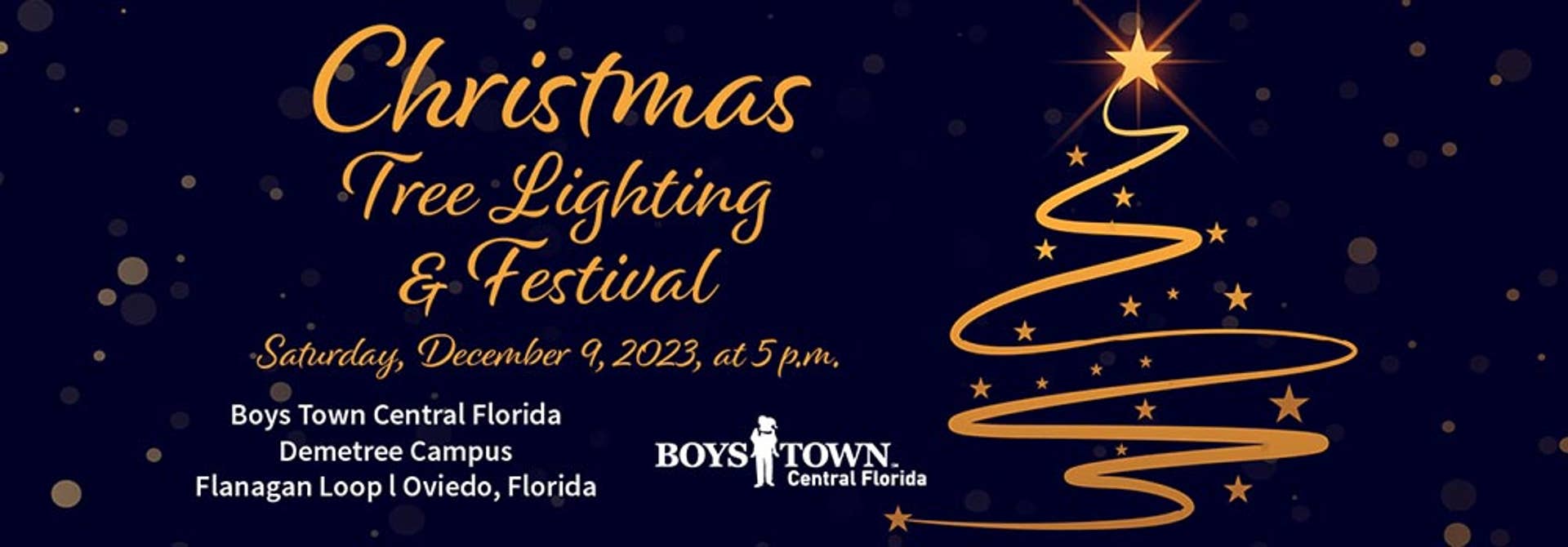 Tree lighting banner
