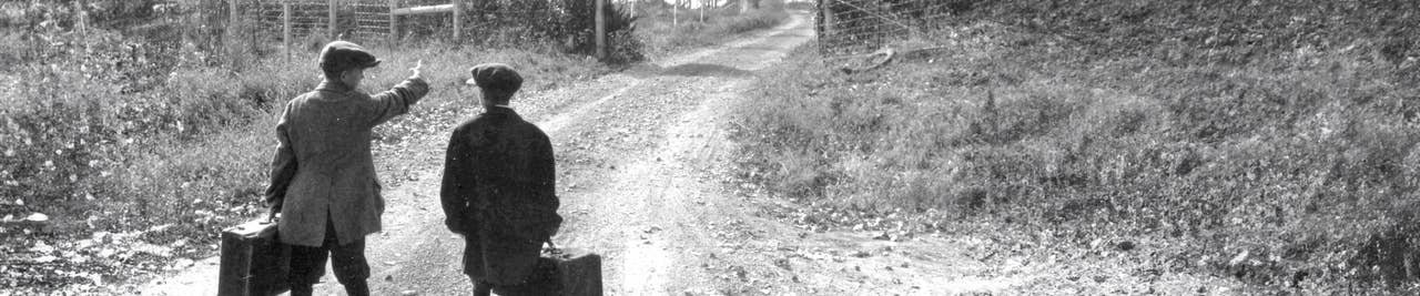 2 boys arriving to Overlook Farm in early 1920's