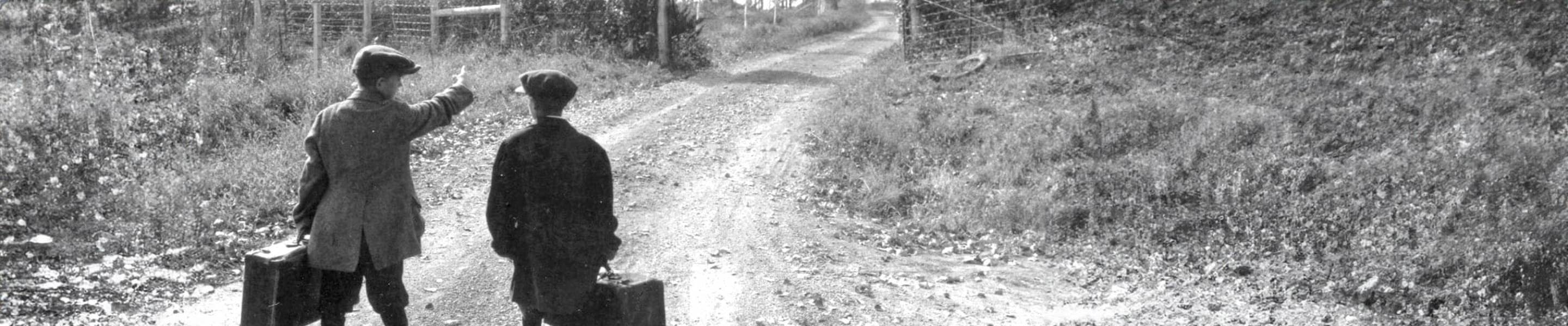 2 boys arriving to Overlook Farm in early 1920's
