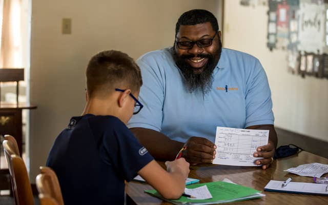 Boys Town staff working with youth