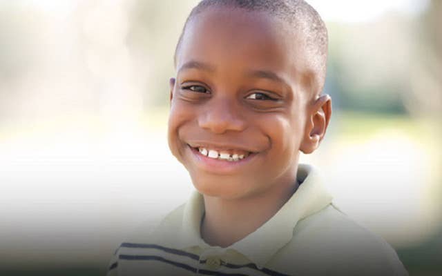 Young boy smiling