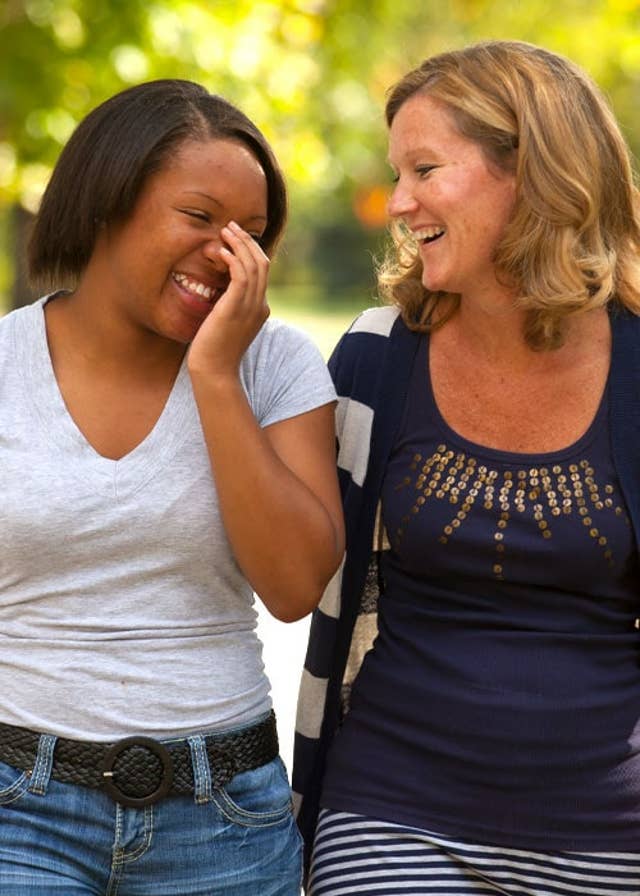 Jodi and youth having a funny conversation