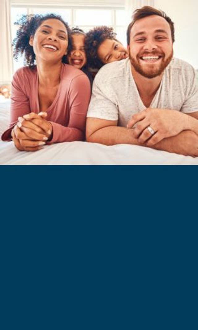 Family smiling together