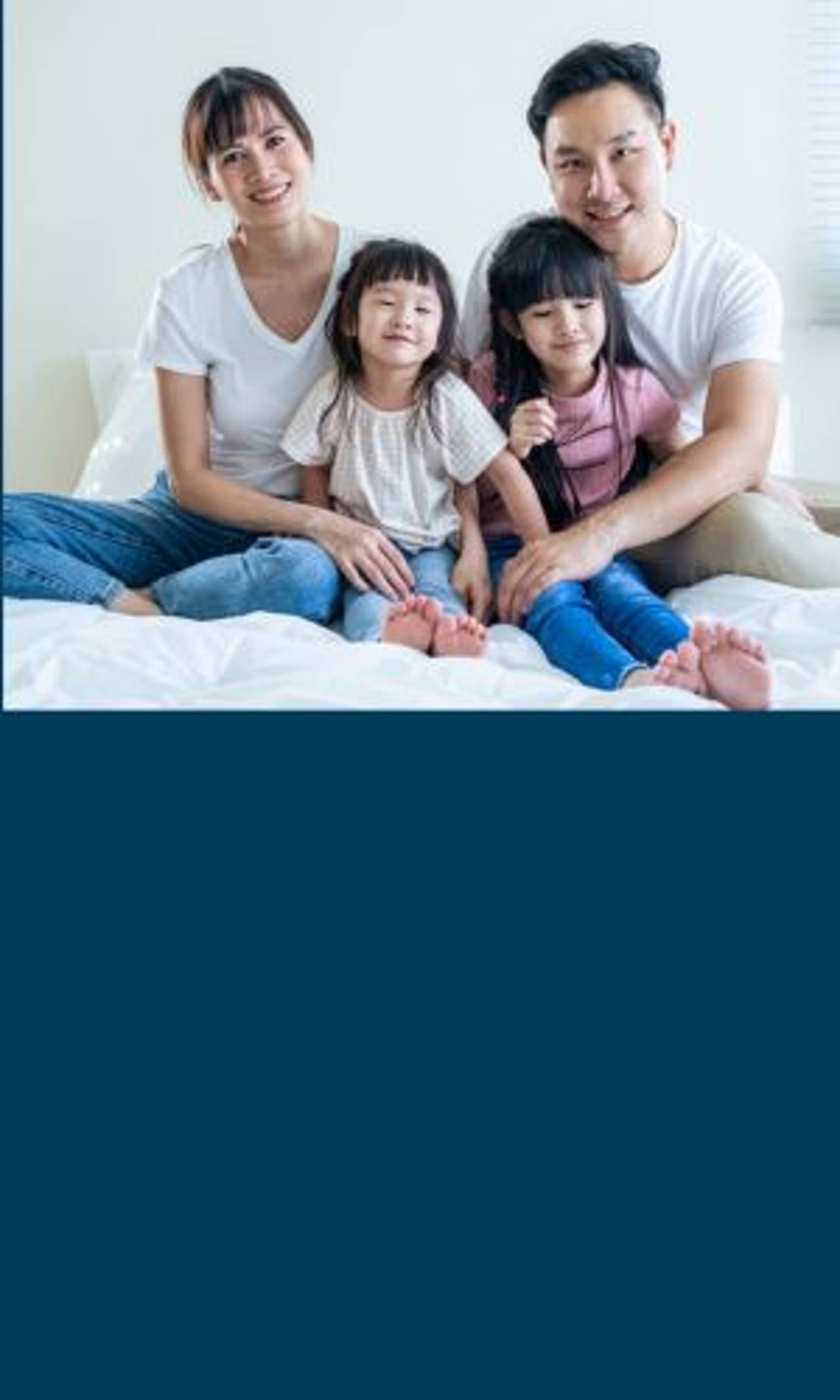 Mom and dad with their kids