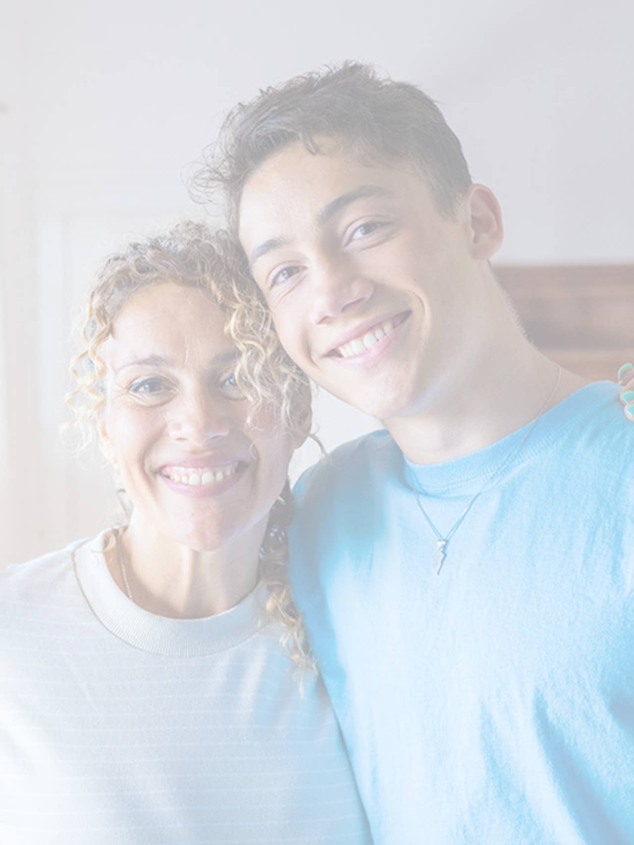 Foster mother and teen boy