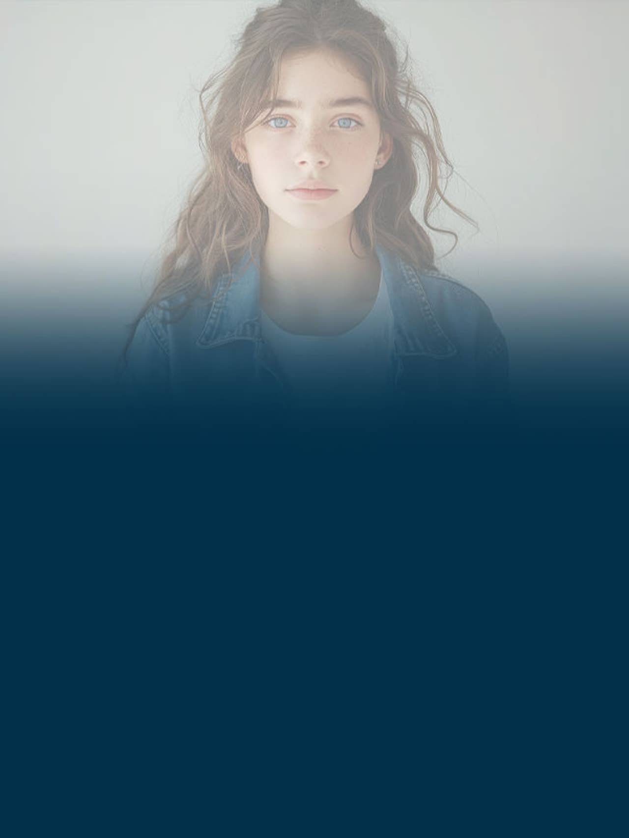 Lone girl in a jean jacket