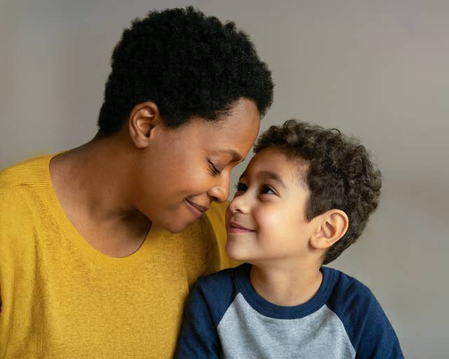 Mother and autistic son