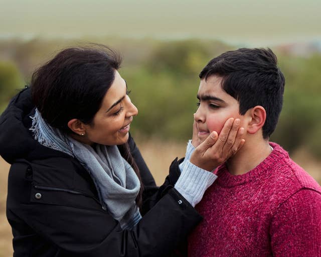 Mother and autistic son