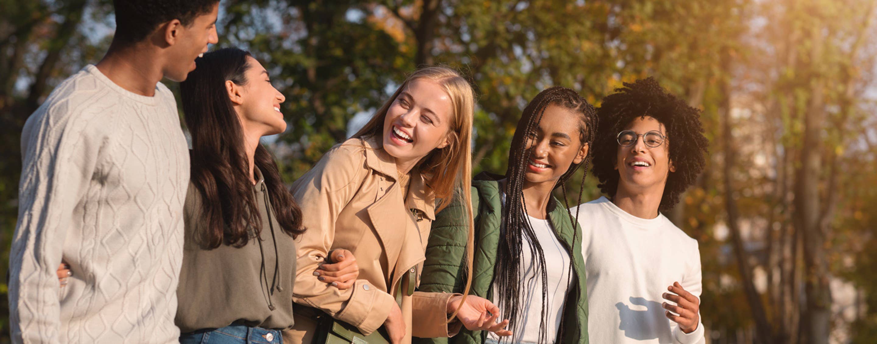 Group of Teenagers hanging out