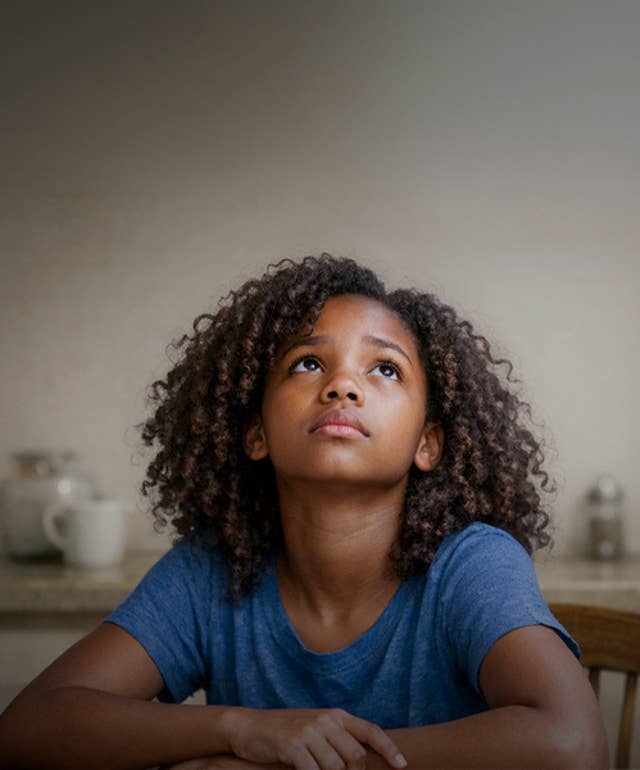 Sad girl on her birthday