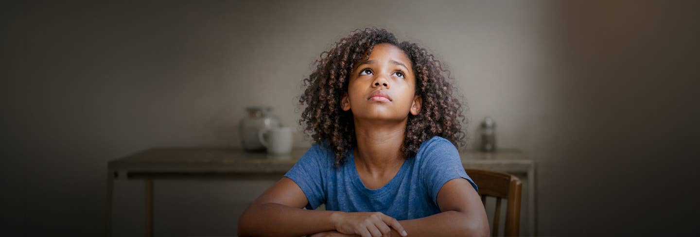 Sad girl on her birthday