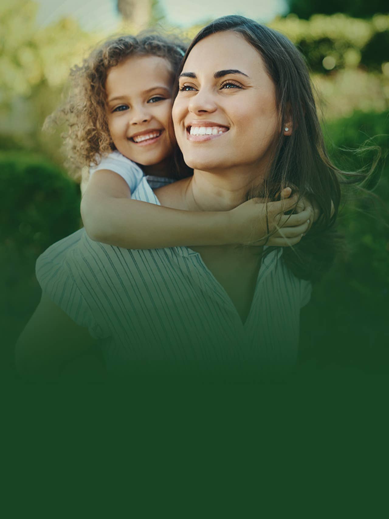 Mother and daughter enjoying summertime