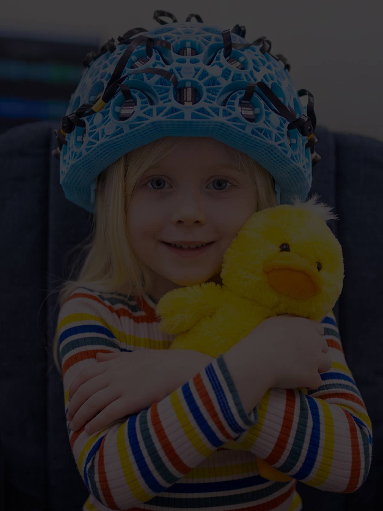 Young girl with rubber duck