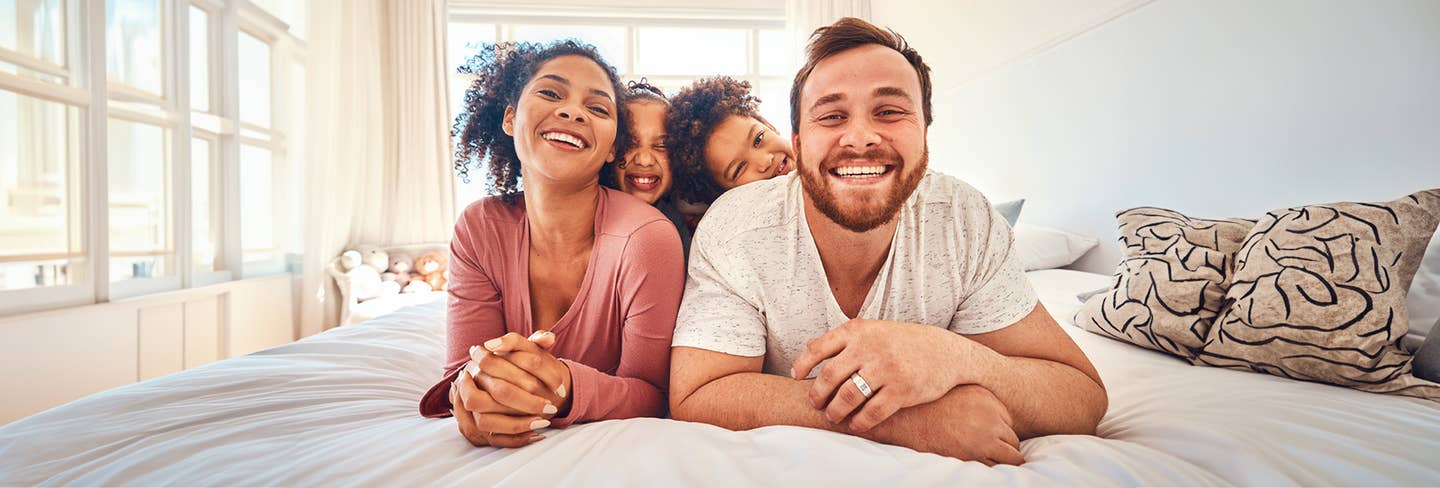 Family smiling together