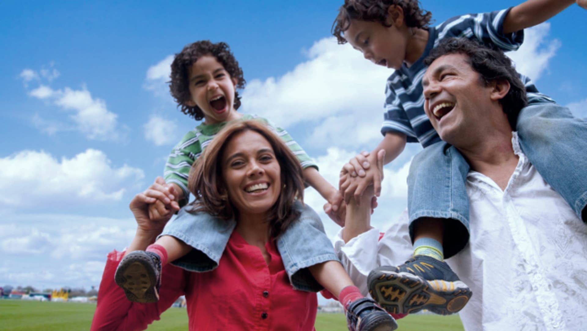 Family enjoying the outdoors