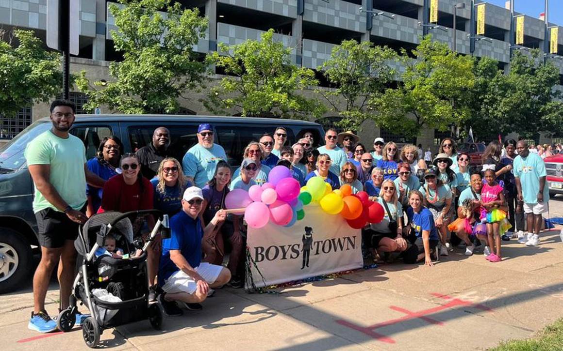 Boys Town Employees at Pride Parade in Downtown Omaha