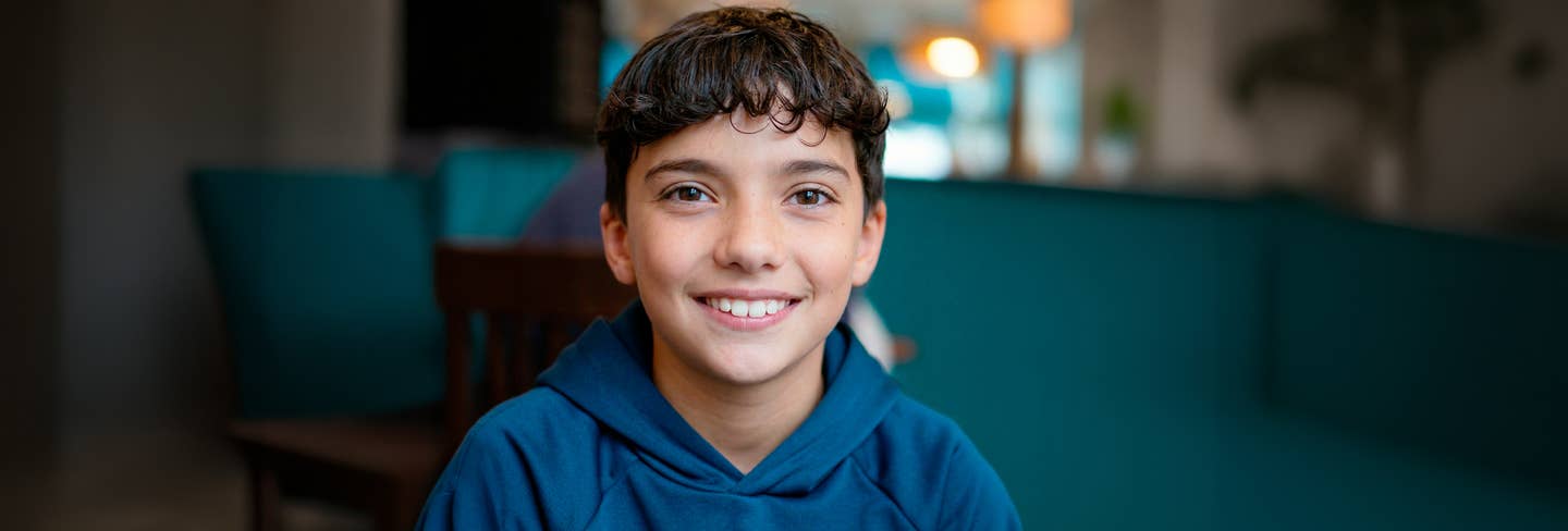 Happy young birthday boy