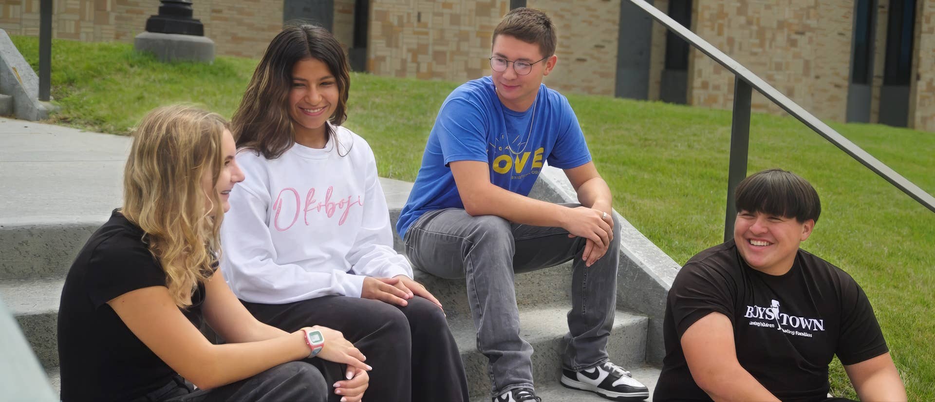 Four Boys Town Kids on Campus